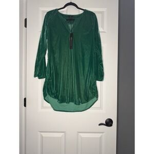 Intro Love The Fit Green Velvet Tunic Dress Medium Nwt